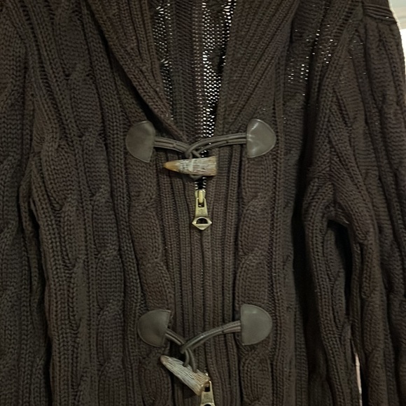 Lauren jeans company Ralph Lauren sweater in brown with zipper size XL - Picture 3 of 5